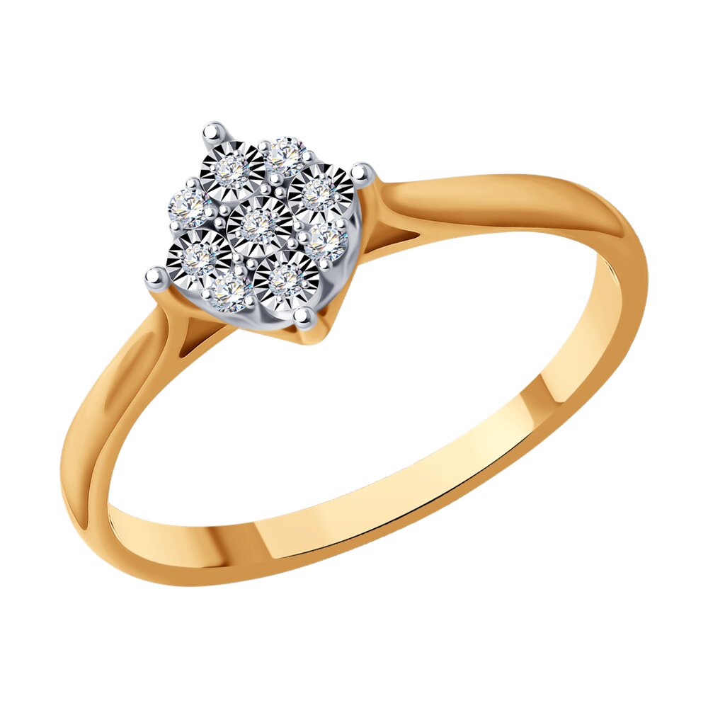 

Кольцо из золота р.  Diamant 51-210-01792-1, бриллиант, 51-210-01792-1