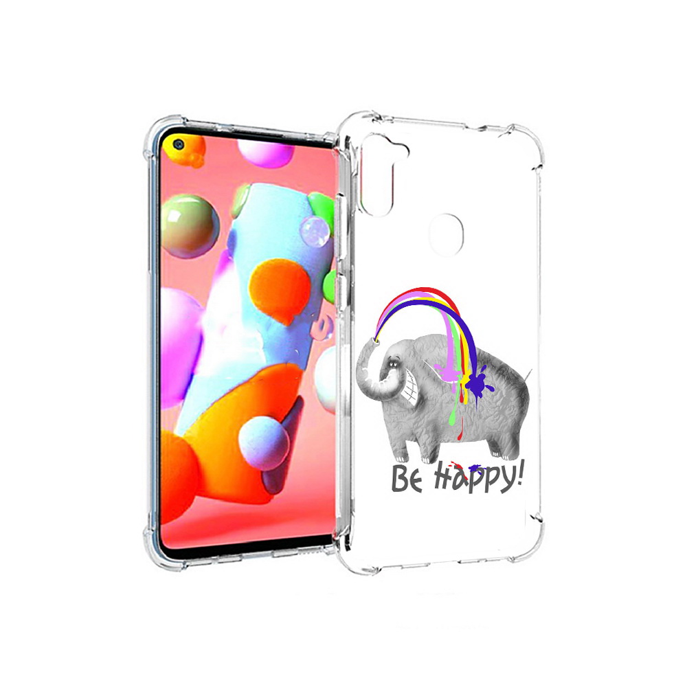

Чехол MyPads Tocco для Samsung Galaxy A11 счастливый слон (PT149913.480.632), Прозрачный, Tocco