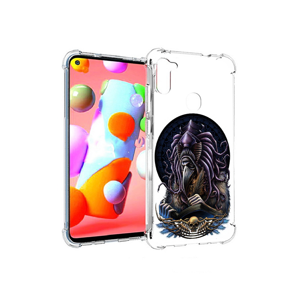 

Чехол MyPads Tocco для Samsung Galaxy A11 умный ворон (PT149913.480.650), Прозрачный, Tocco