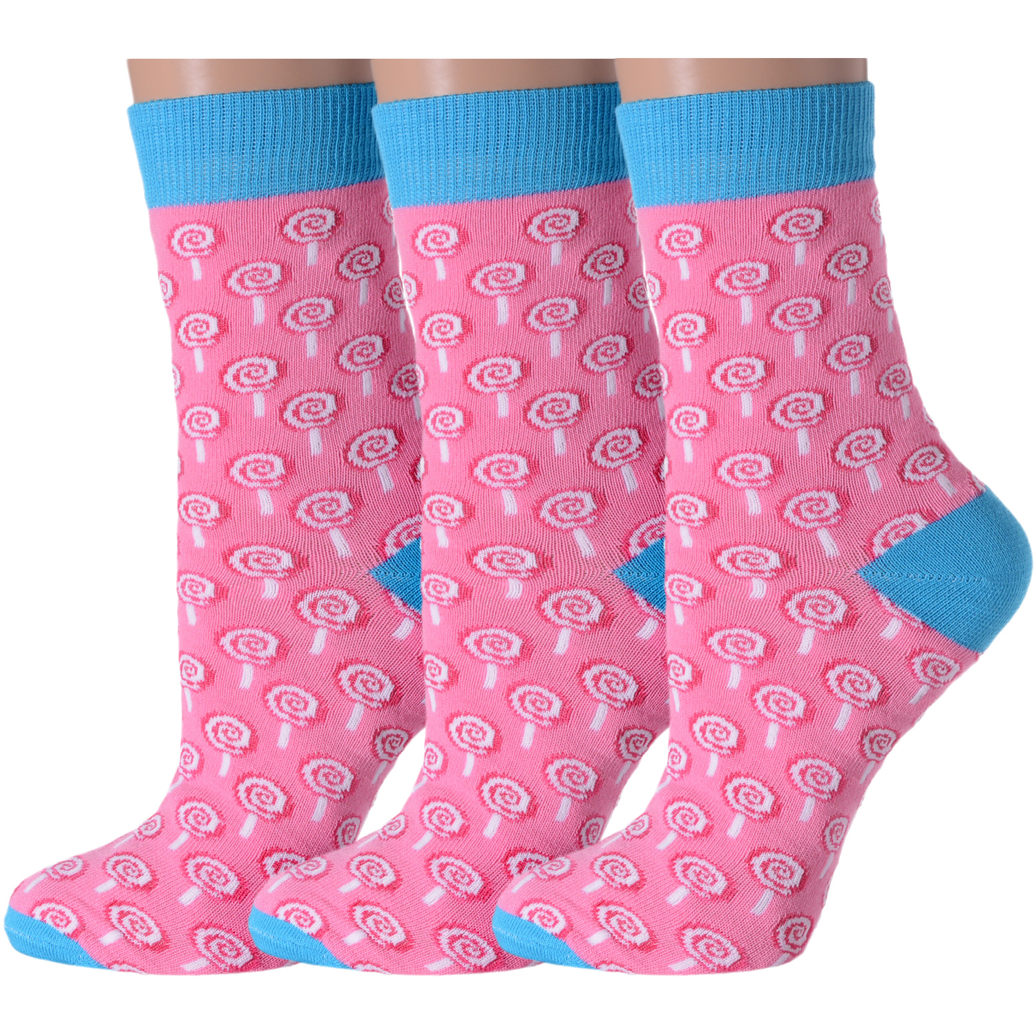 Комплект носков женских Flappers Peppers 3-ФПЖ разноцветных 23-25