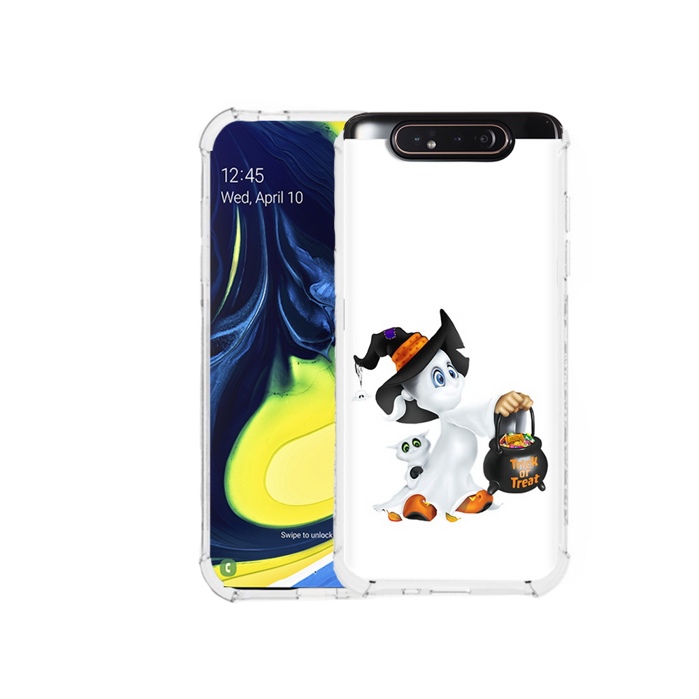 

Чехол MyPads Tocco для Samsung Galaxy A80 Маленький призрак (PT128473.599.113), Прозрачный, Tocco
