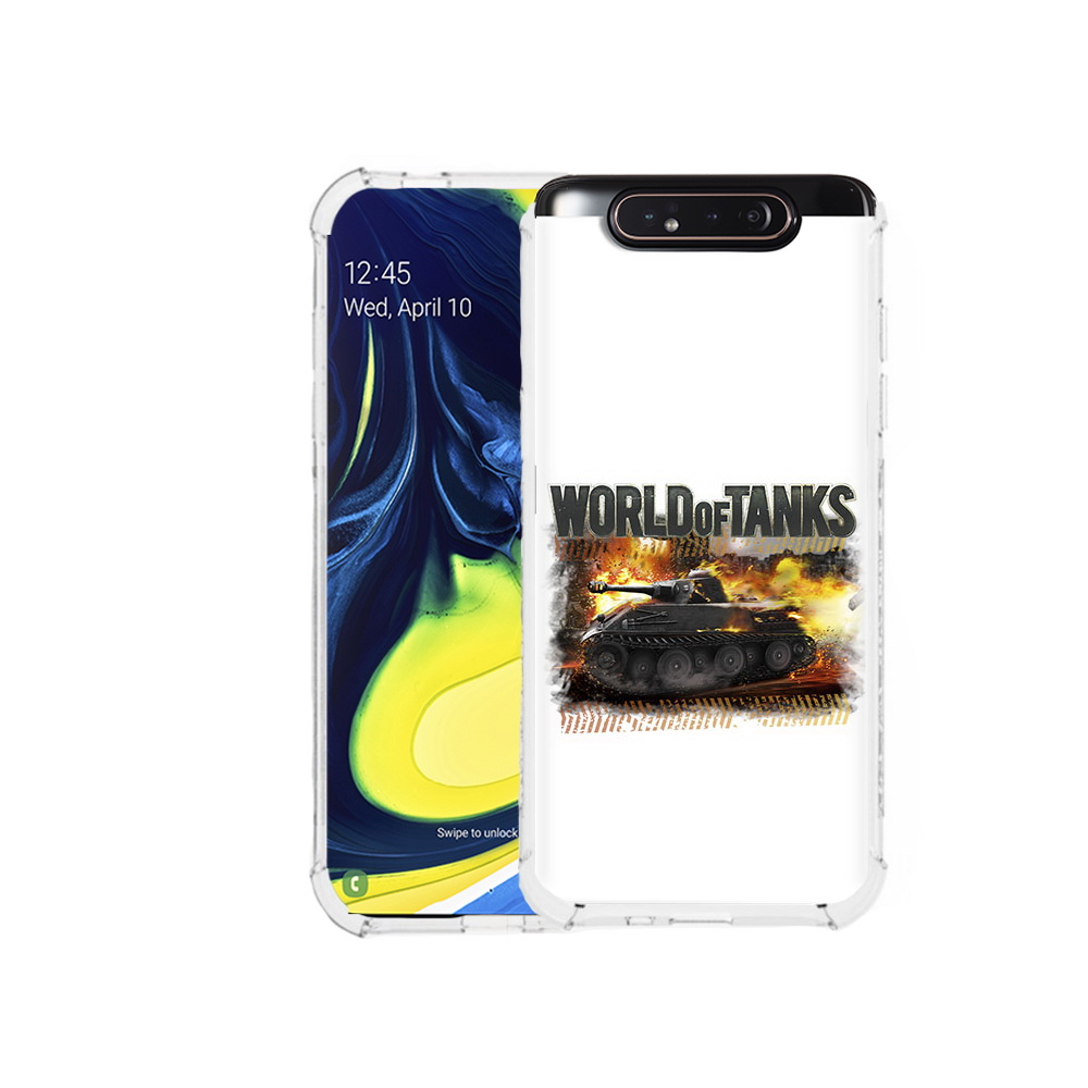 

Чехол MyPads Tocco для Samsung Galaxy A80 Мир танков-2 (PT128473.599.118), Прозрачный, Tocco