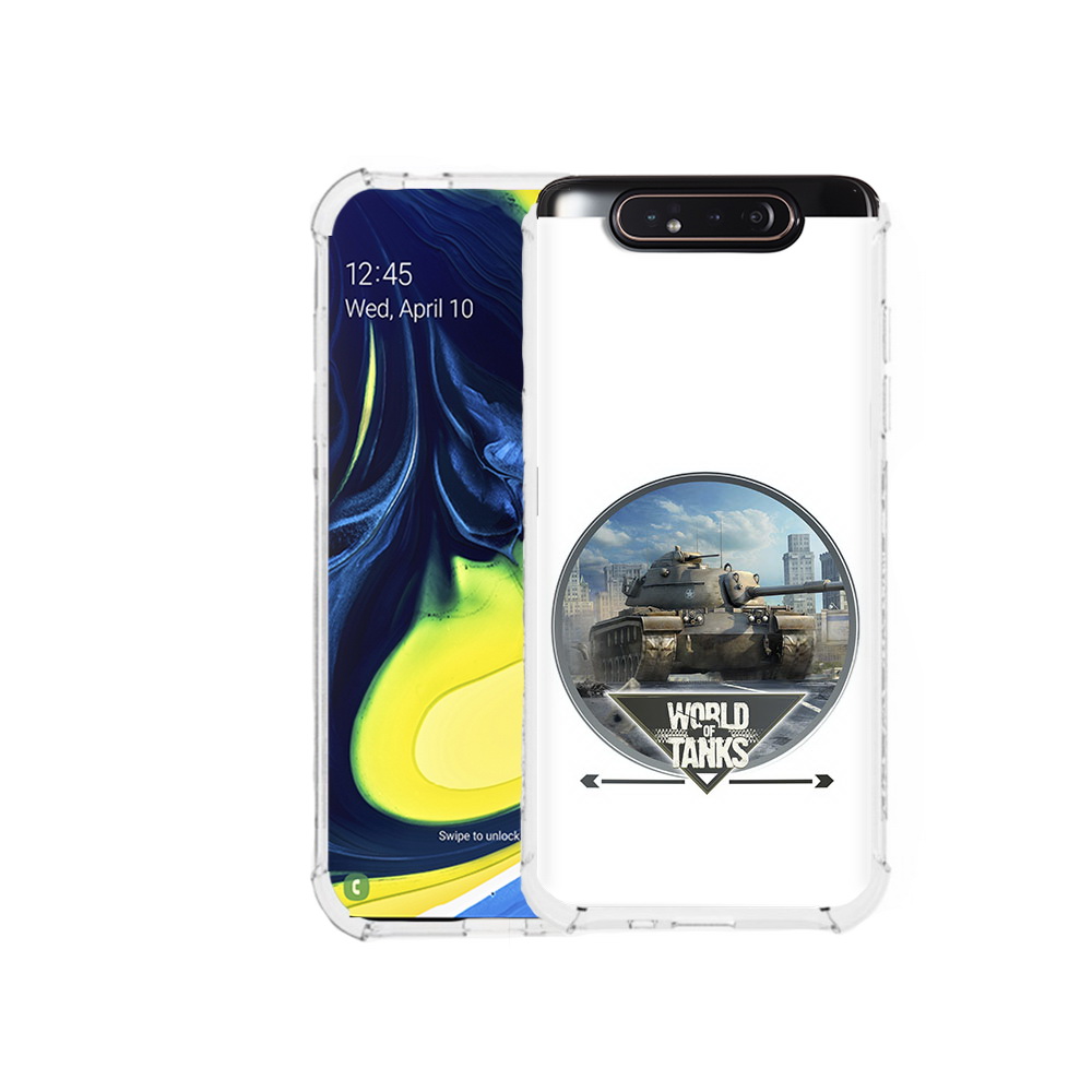 

Чехол MyPads Tocco для Samsung Galaxy A80 Мир танков (PT128473.599.119), Прозрачный, Tocco