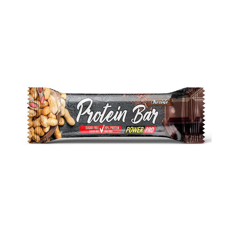 фото Power pro power pro protein bar 20% с арахисом, без сахара 40 г, 1 шт, вкус: молочный шоко powerpro