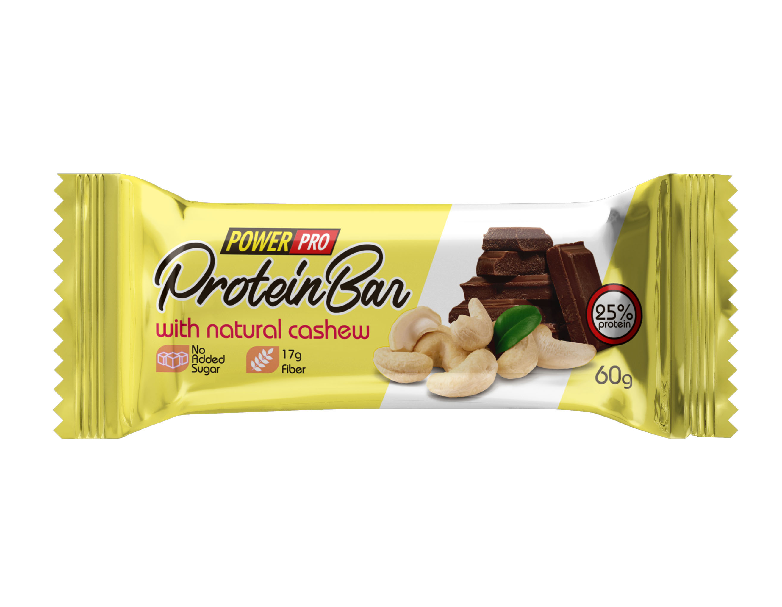 

Power Pro Protein Bar с орехами в шоколаде 60 г, 1 шт, вкус: кешью