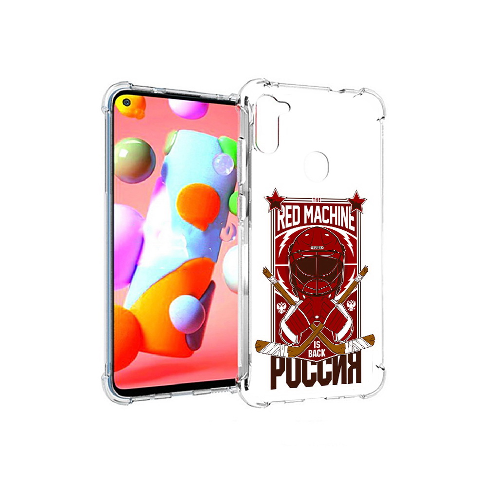 

Чехол MyPads Tocco для Samsung Galaxy A11 хоккей россия (PT149913.480.666), Прозрачный, Tocco