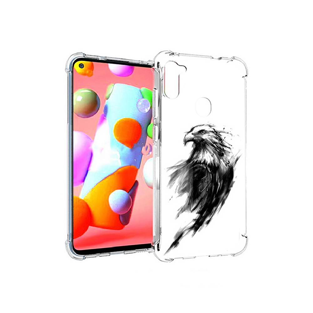 

Чехол MyPads Tocco для Samsung Galaxy A11 чб птица (PT149913.480.670), Прозрачный, Tocco