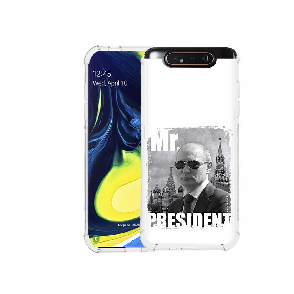 

Чехол MyPads Tocco для Samsung Galaxy A80 Путин (PT128473.599.141), Прозрачный, Tocco