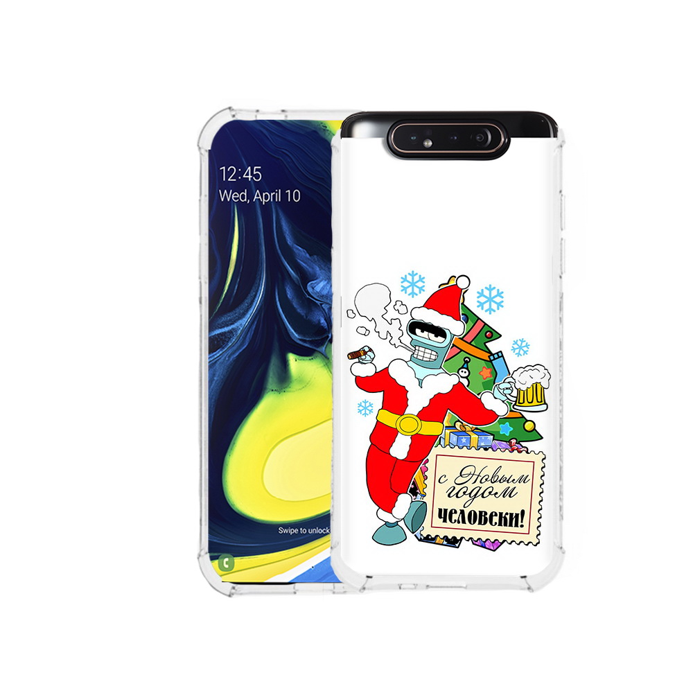 Чехол MyPads Tocco для Samsung Galaxy A80 С новым годом человеки (PT128473.599.150)