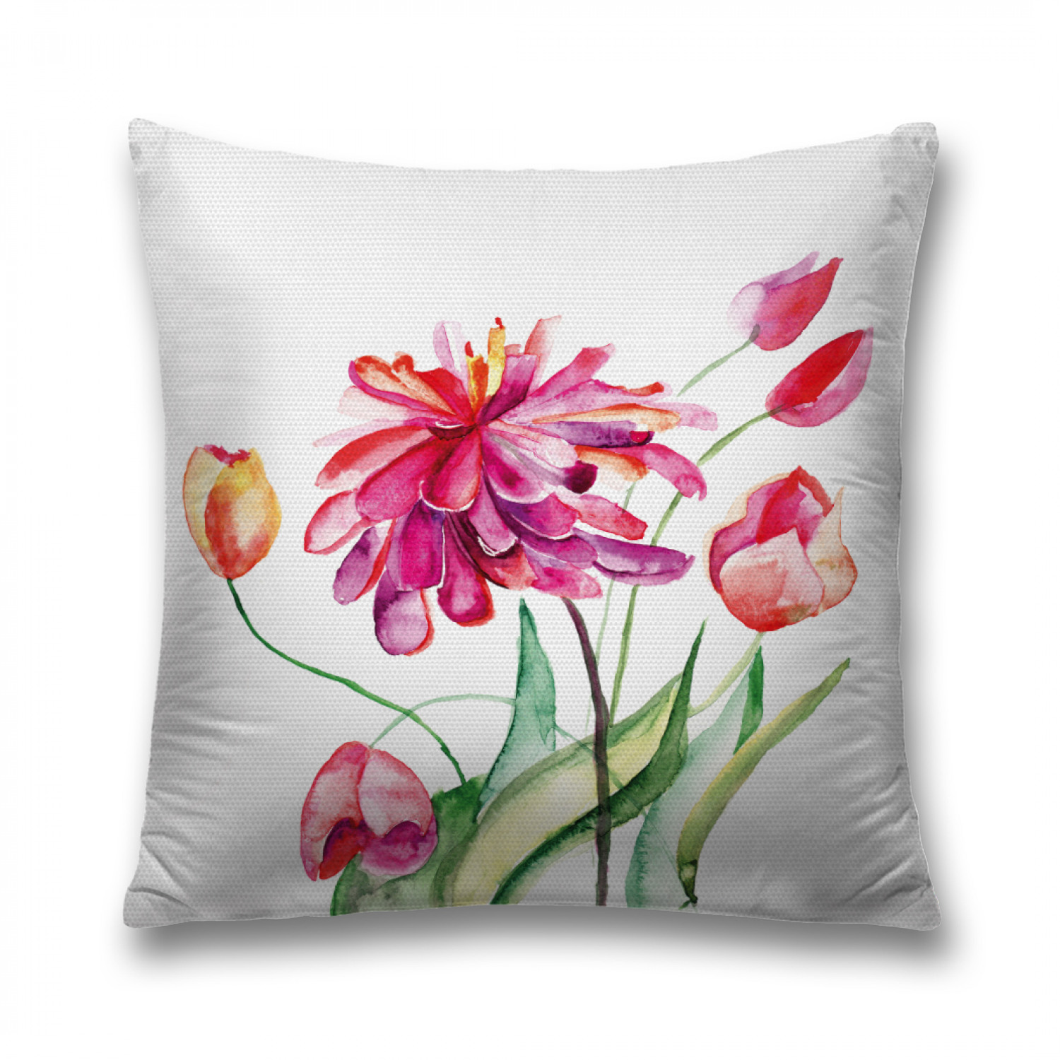 

Наволочка декоративная JoyArty "Георгина в акварели" на молнии, 45x45 см, Розовый, Георгина в акварели