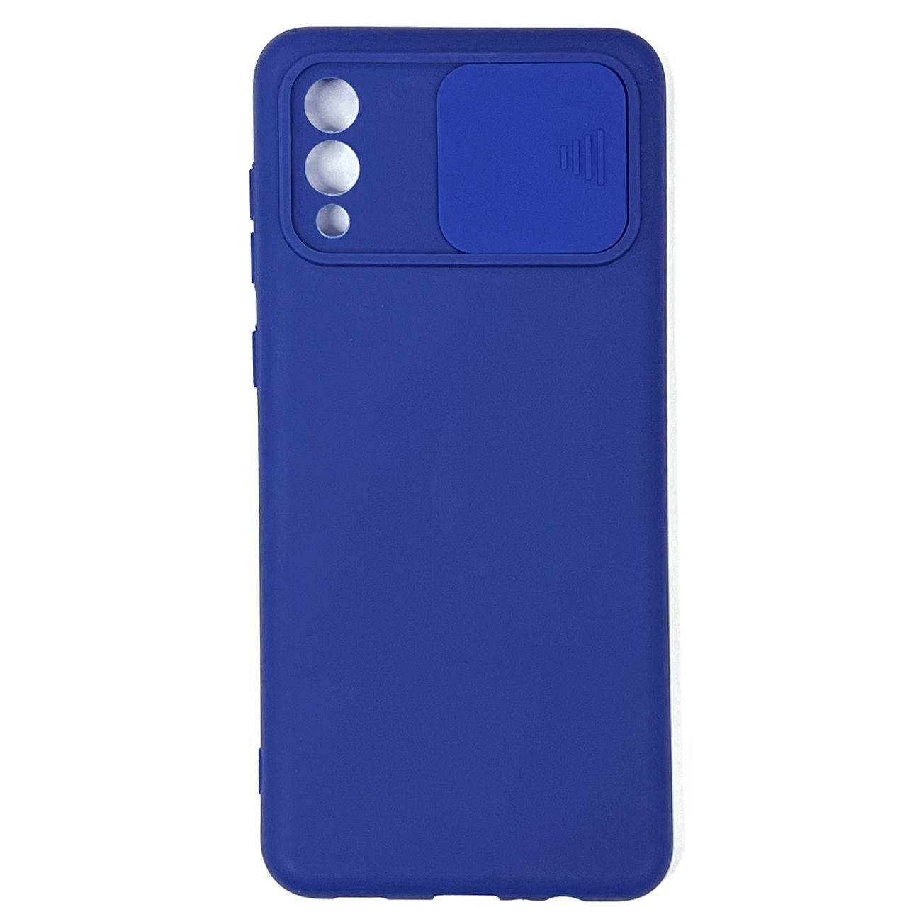 

Силиконовый Чехол для Samsung A02/A022 с задвижкой для камеры синий, Samsung A02/A022 с задвижкой