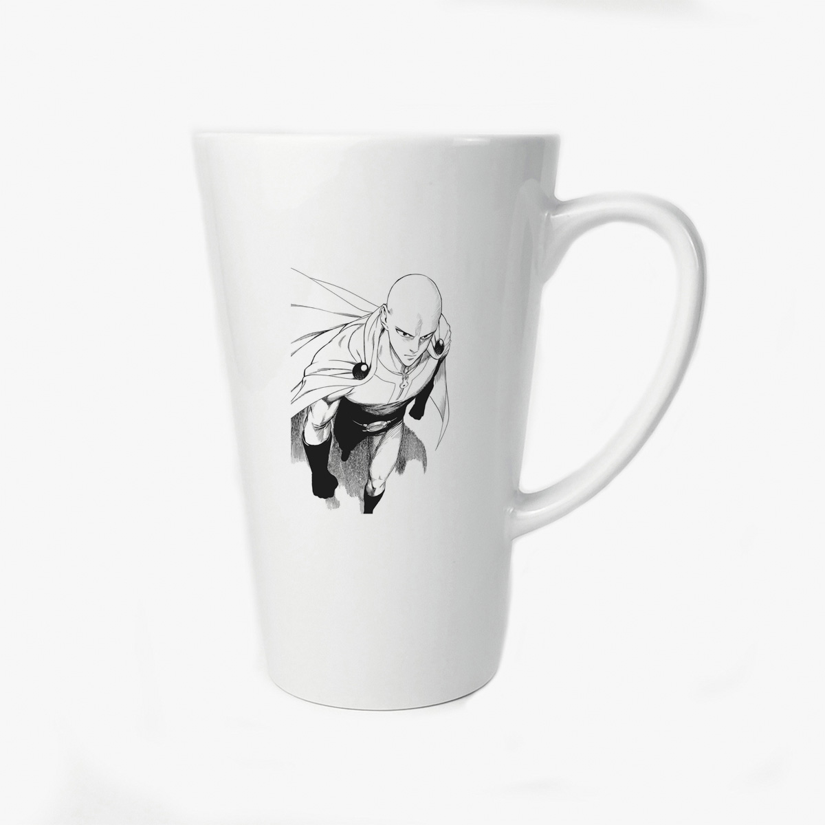 

Большая конусная кружка CoolPodarok Аниме ВанПанчМэн ЧБ OnePunchMan Сh&B (ВанПанч в черно