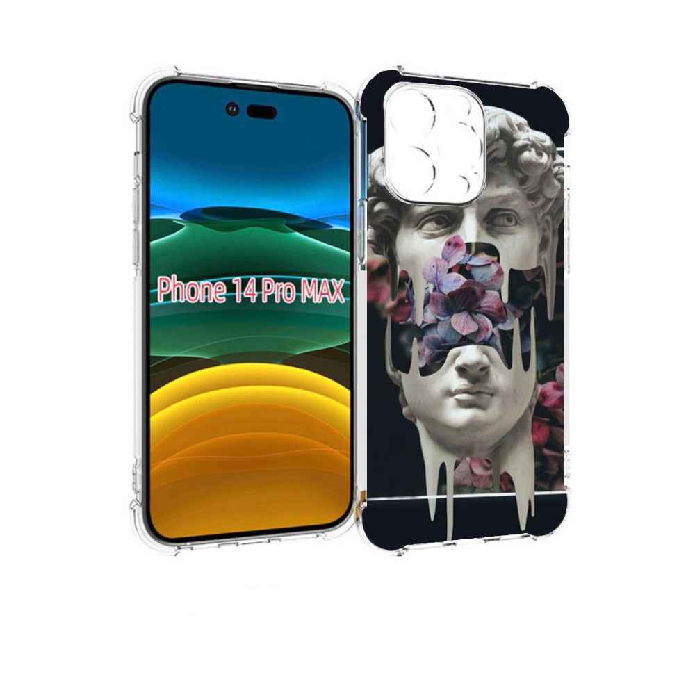 

Чехол MyPads статуя-с-цветами-внутри для iPhone 14 Pro Max, Прозрачный, Tocco
