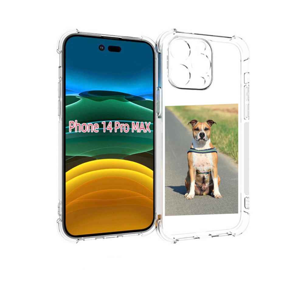 

Чехол MyPads стаф терьер для iPhone 14 Pro Max, Прозрачный, Tocco