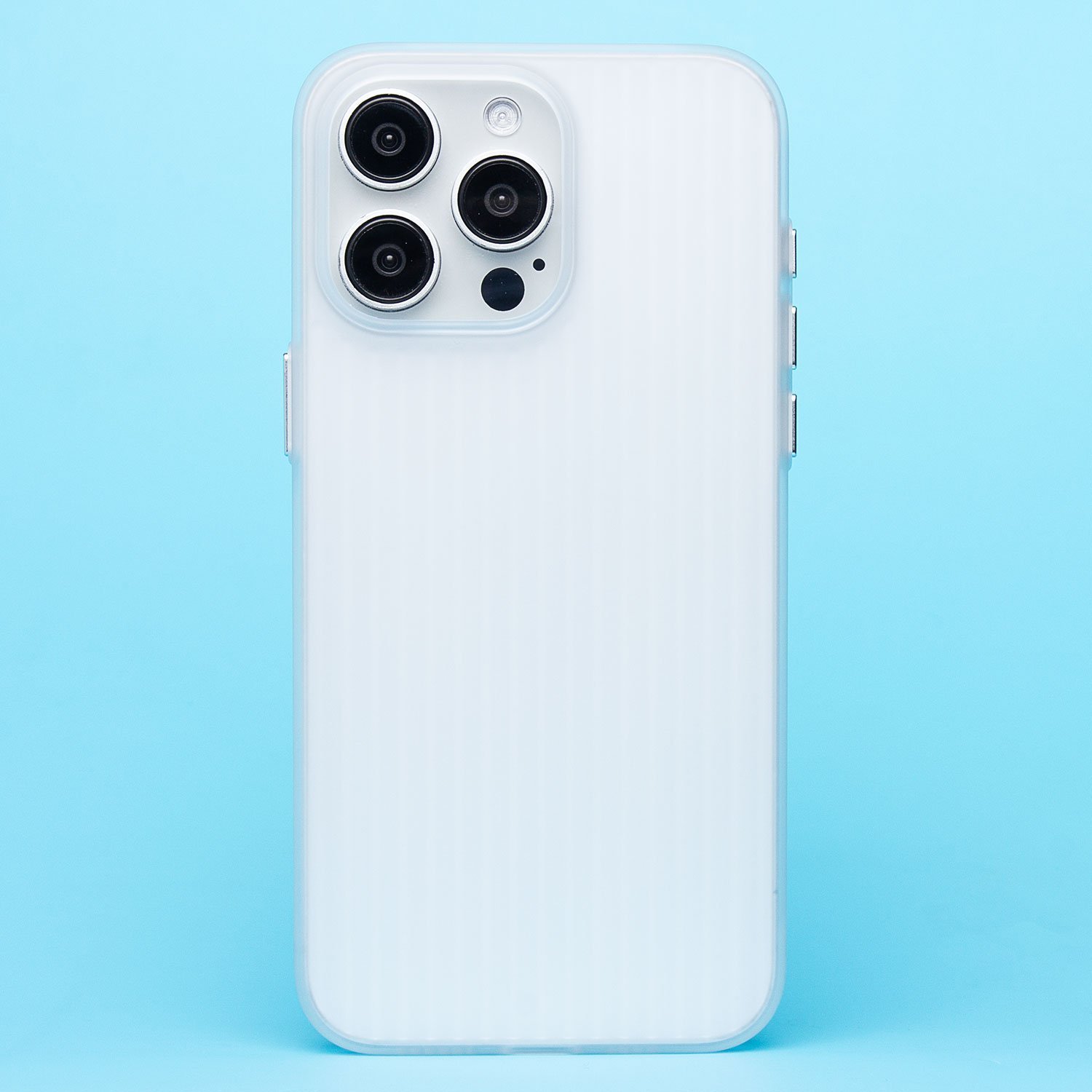 

Чехол iPhone 15 Pro Max пластиковый рифленый <прозрачный>