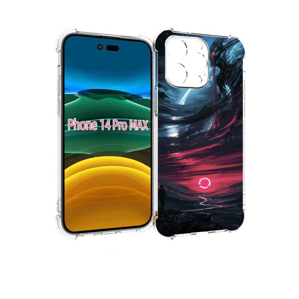 

Чехол MyPads страшный мир для iPhone 14 Pro Max, Прозрачный, Tocco