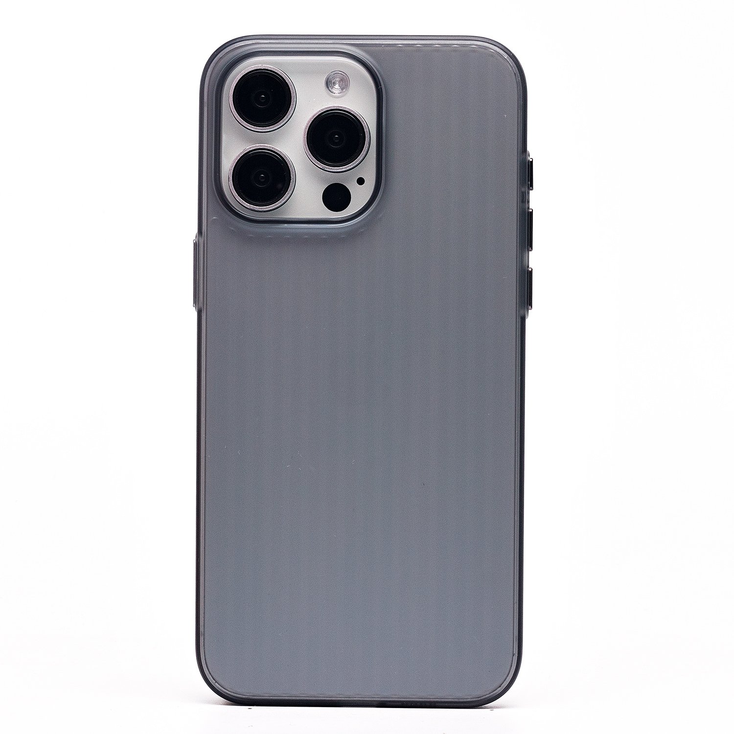 

Чехол iPhone 15 Pro Max пластиковый рифленый <серый>