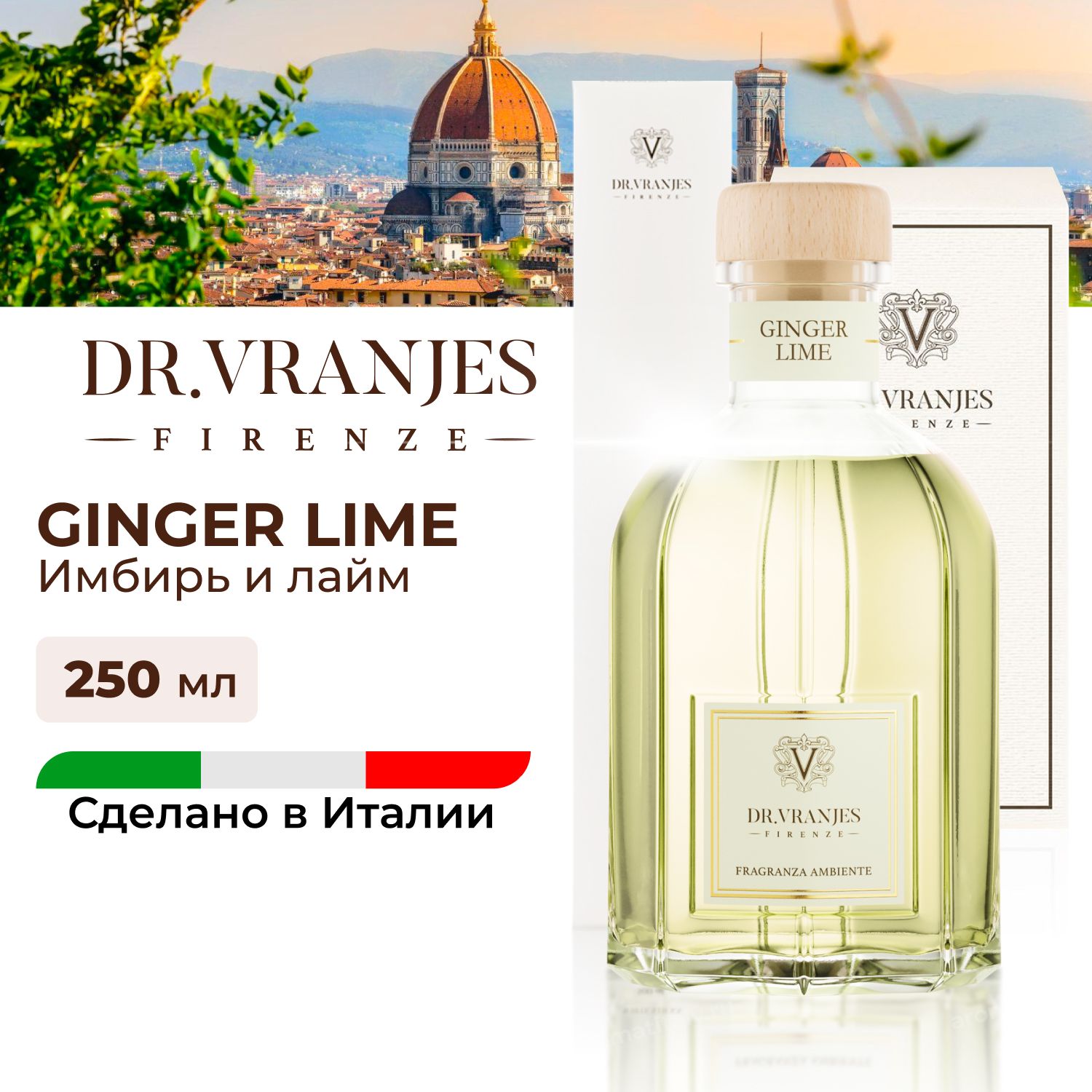 Диффузор Dr.Vranjes Ginger Lime Имбирь и лайм 250мл, FRV0014C