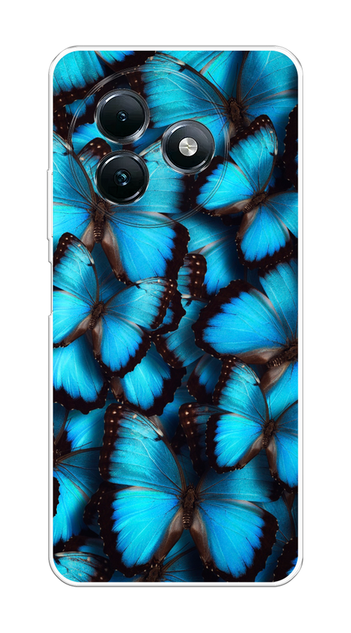 

Чехол на Itel S24 "Тропическая бабочка 2", Голубой;черный, 3202050-1