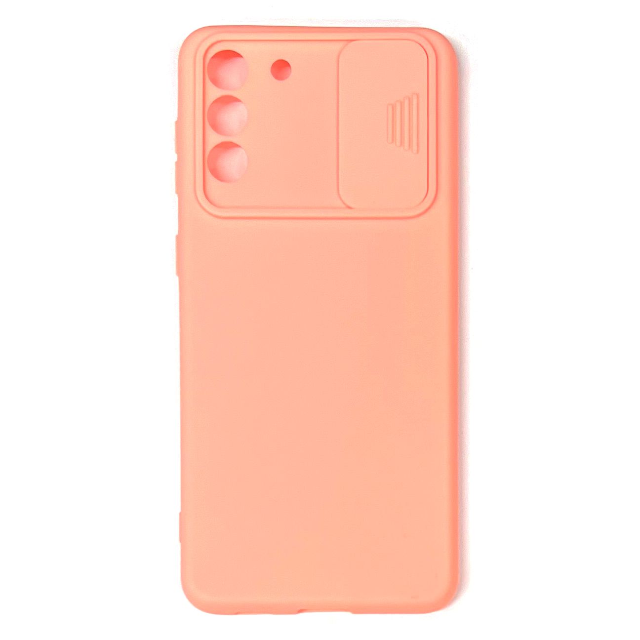 

Силиконовый Чехол для Samsung S21/G991 с задвижкой для камеры персиковый, Samsung S21/G991 с задвижкой