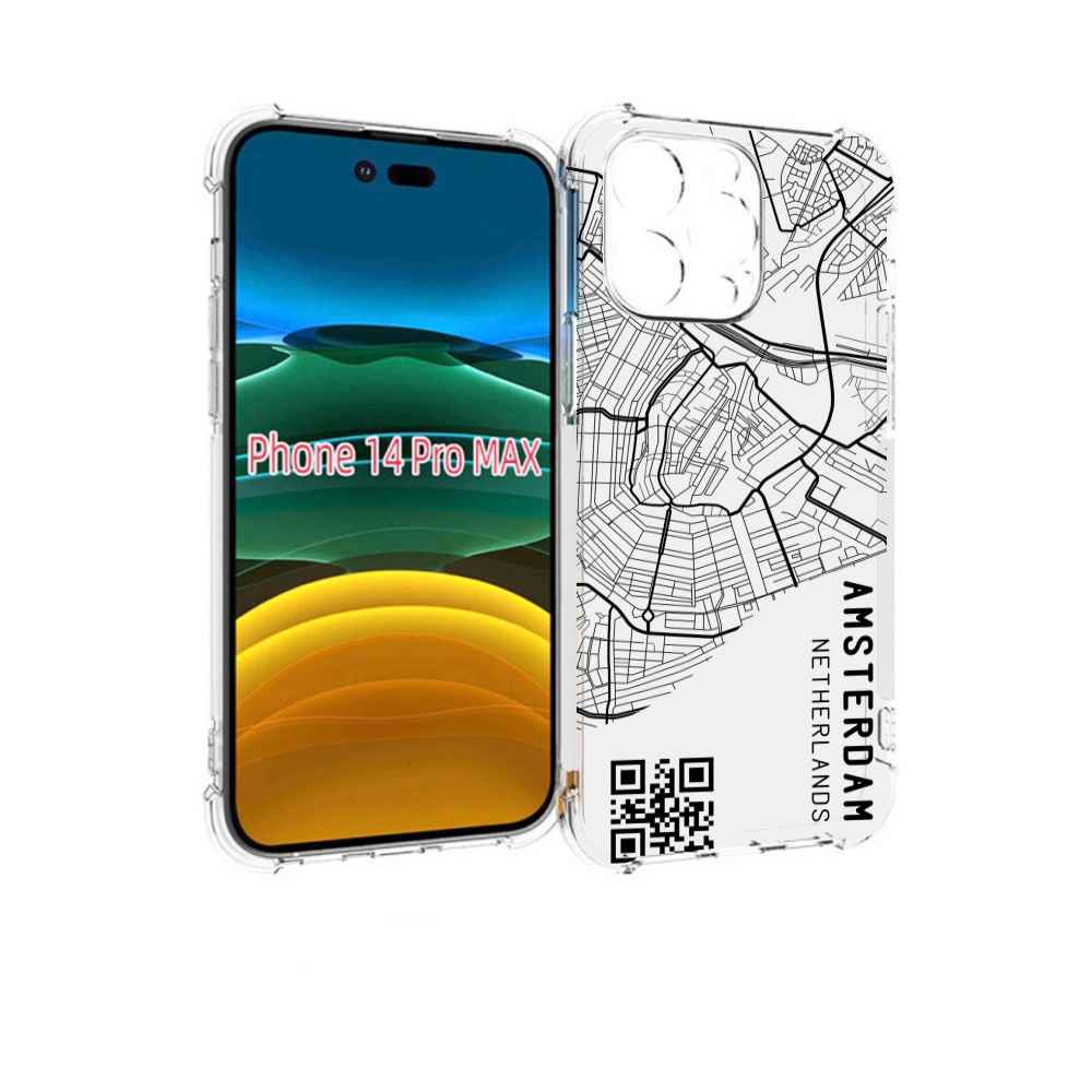 

Чехол MyPads схема-амстердам для iPhone 14 Pro Max, Прозрачный, Tocco