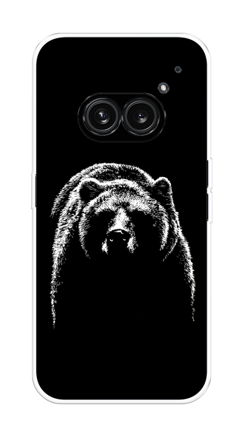 

Чехол на Nothing Phone 2a "Медведь в ночи", Белый;черный, 3300350-1