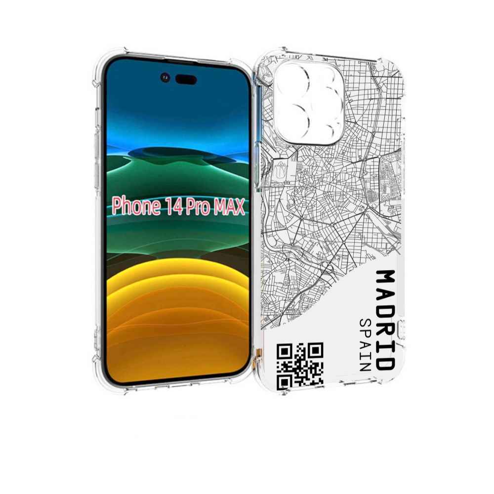 

Чехол MyPads схема-мадрид для iPhone 14 Pro Max, Прозрачный, Tocco