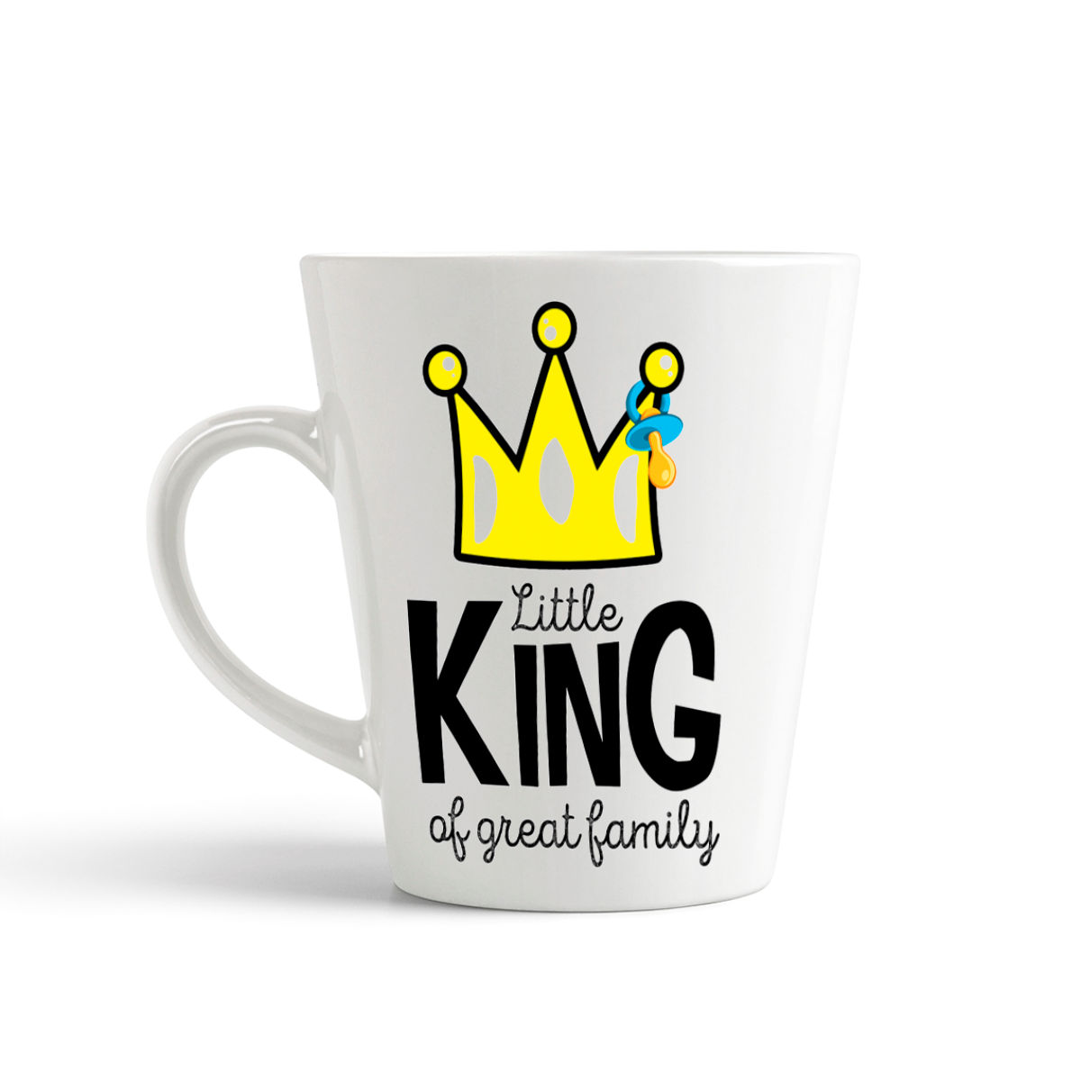 

Конусная кружка CoolPodarok Семья Little king of great family Маленький король прекрасной