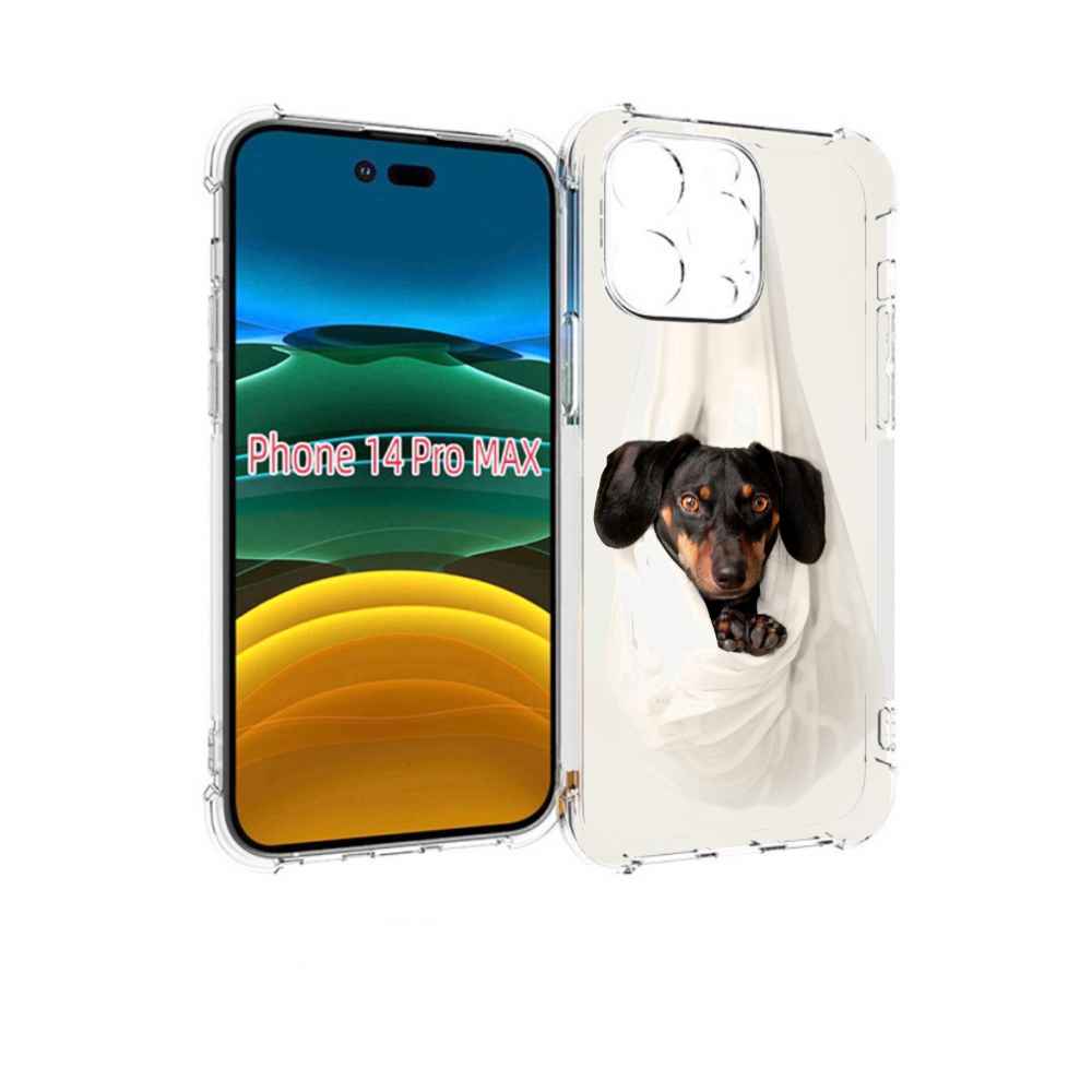 

Чехол MyPads такса собака для iPhone 14 Pro Max, Прозрачный, Tocco