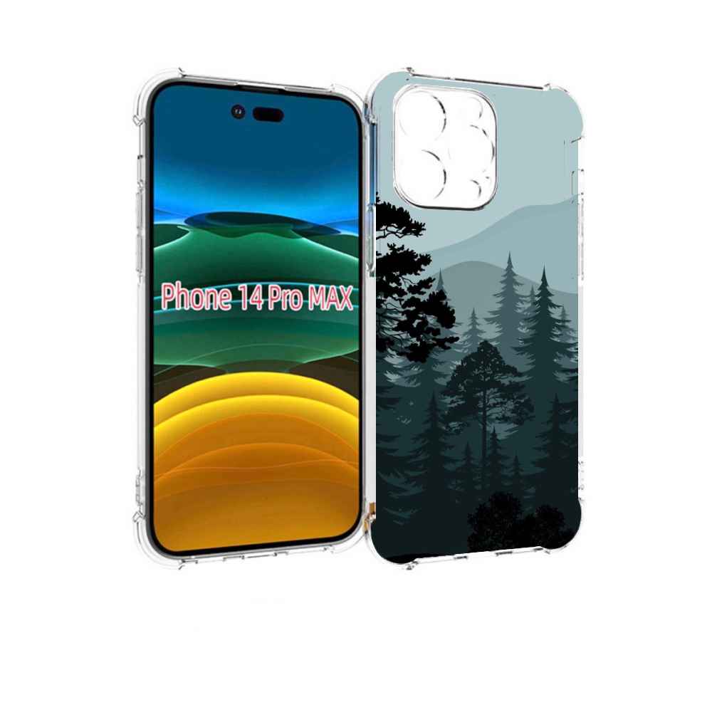 

Чехол MyPads темный лесочек для iPhone 14 Pro Max, Прозрачный, Tocco