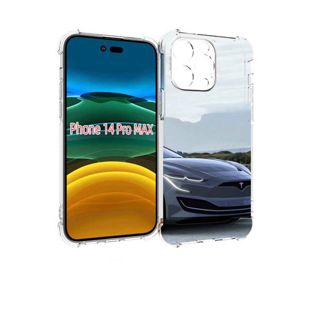 

Чехол MyPads tesla 2 мужской для iPhone 14 Pro Max, Прозрачный, Tocco