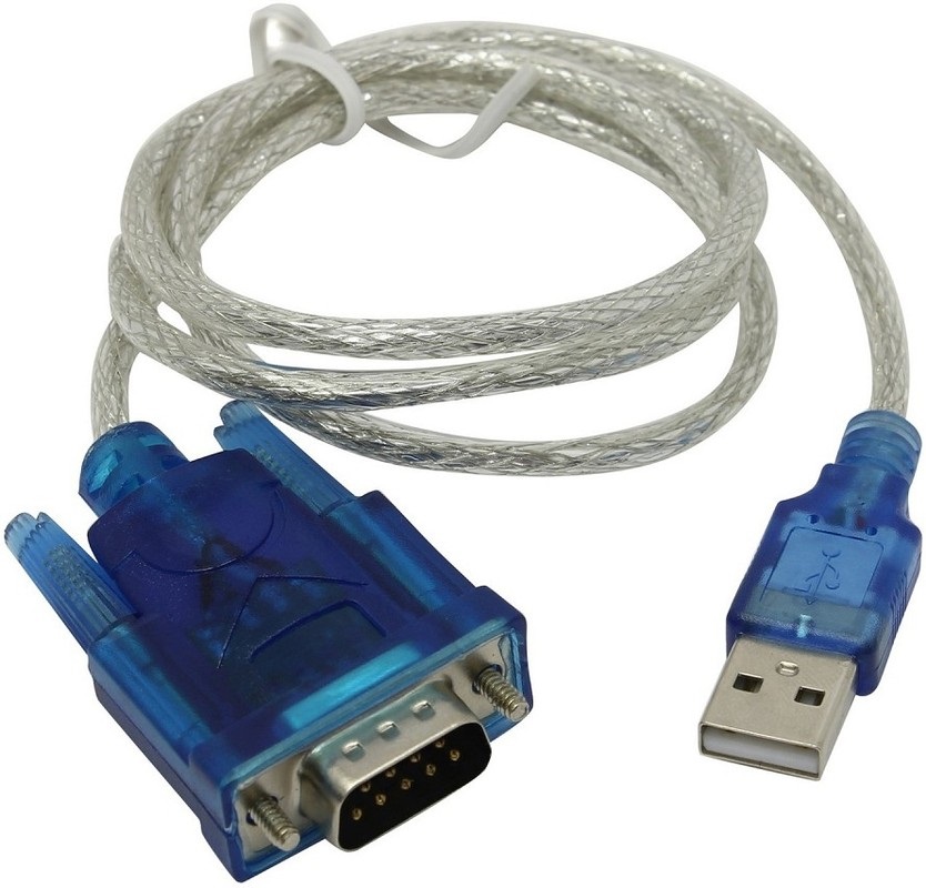 Переходник Orient USB Type-A - COM 08м USS-102N голубой серебристый 674₽