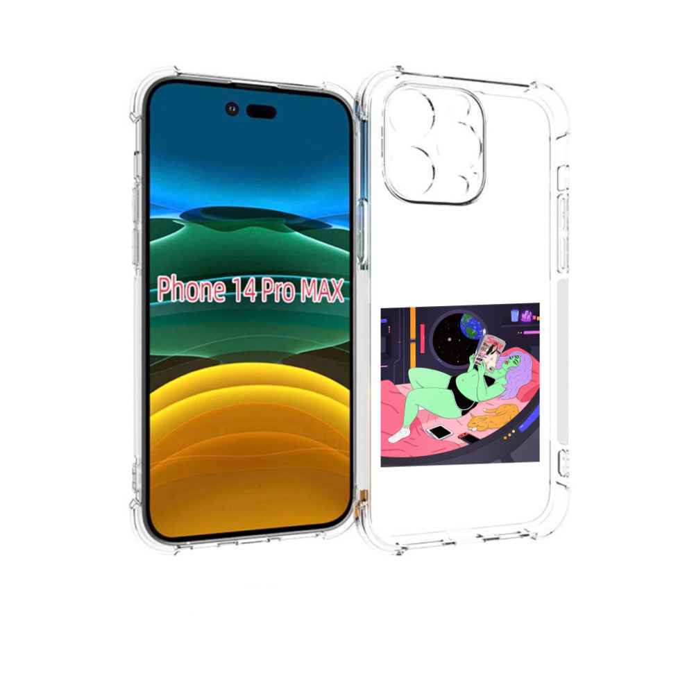 

Чехол MyPads трехглазая девушка зеленая для iPhone 14 Pro Max, Прозрачный, Tocco