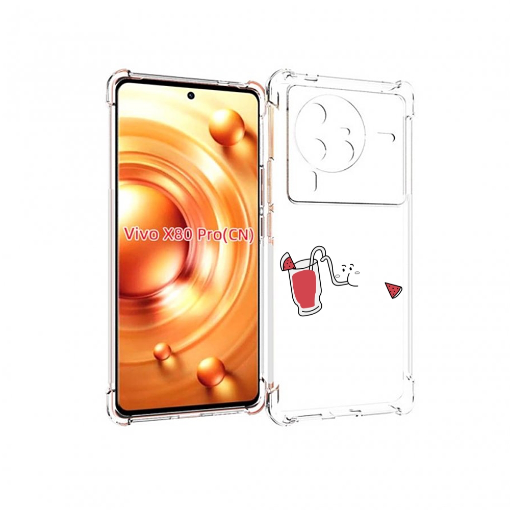 

Чехол MyPads арбузный-напиток для Vivo X80 PRO, Прозрачный, Tocco
