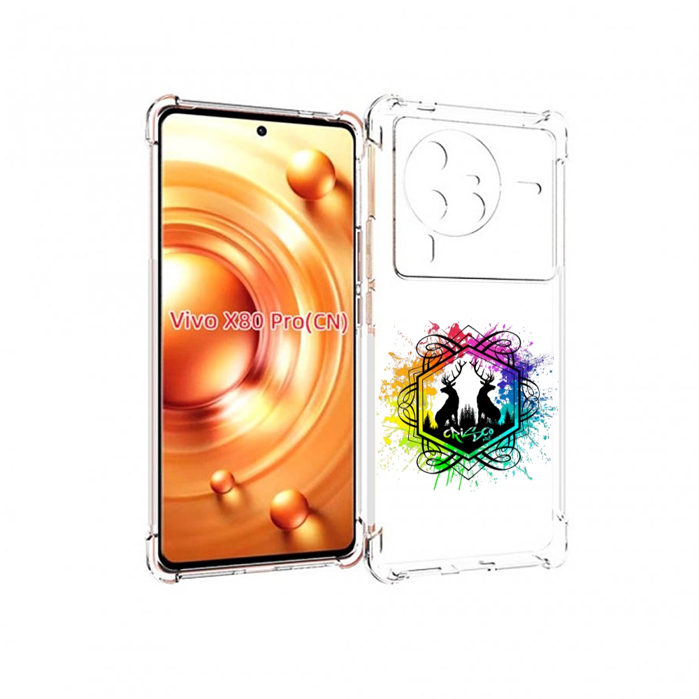 

Чехол MyPads арт-с-оленями для Vivo X80 Pro, Прозрачный, Tocco