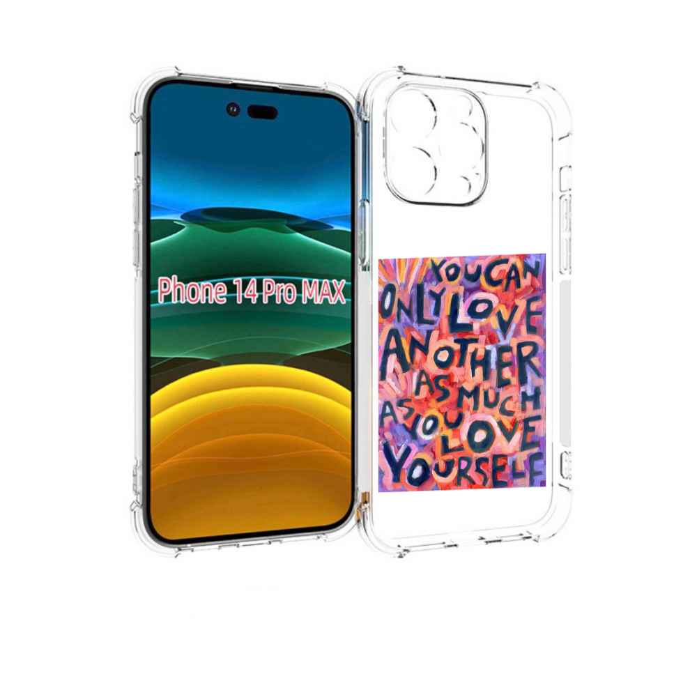 

Чехол MyPads ты-можешь-только-любить для iPhone 14 Pro Max, Прозрачный, Tocco