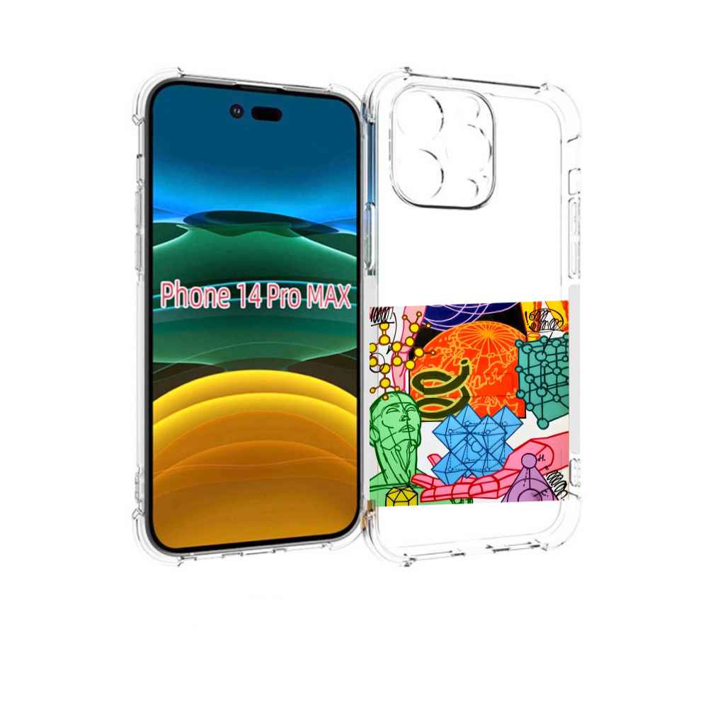 

Чехол MyPads физика-химия для iPhone 14 Pro Max, Прозрачный, Tocco