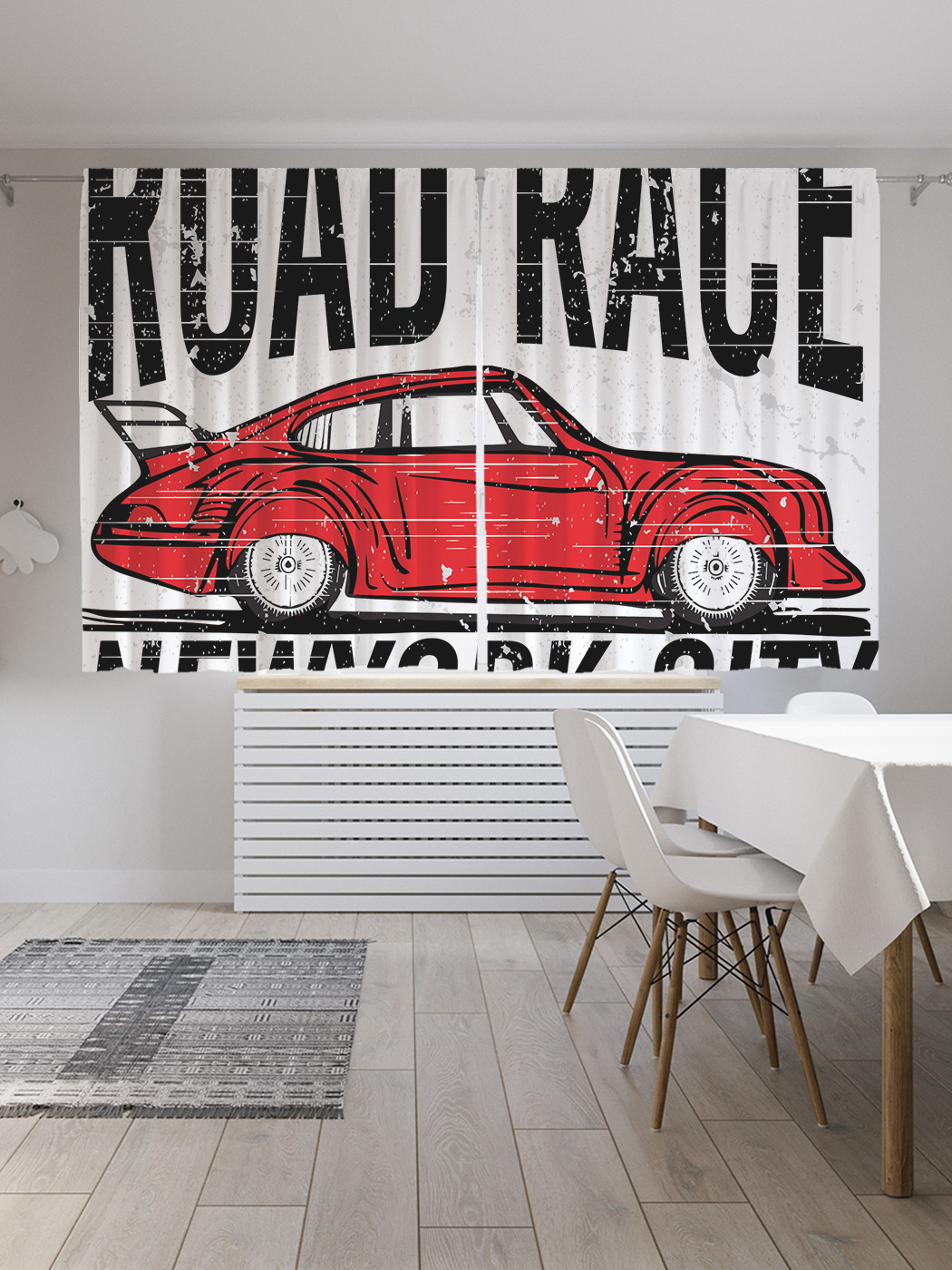 

Шторы JoyArty с фотопечатью "Винтажный спорткар" из сатена, 290х180 см, Винтажный спорткар