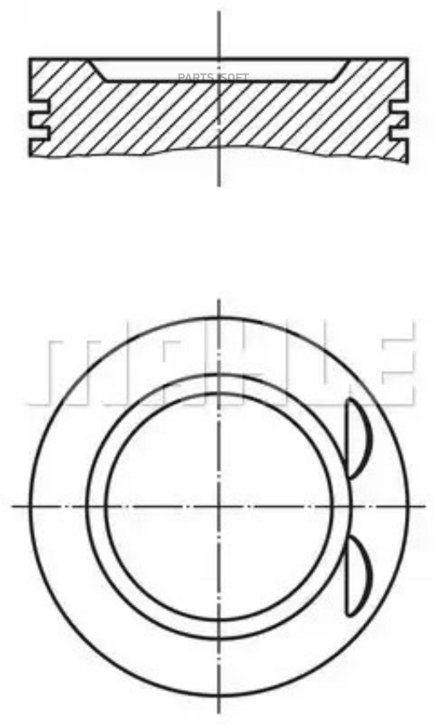 

011 73 01 Поршень D86x1.5x1.5x3 +0.5 Opel Astra/Vectra/Omega 2.0I 16V 94> Mahle/Knecht 011