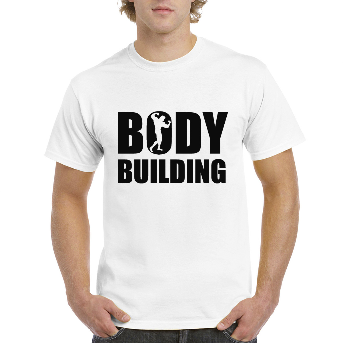 

Футболка унисекс coolpodarok Bodybuilding (спорт) Бодибилдинг белая 48 RU, Белый, M0113437