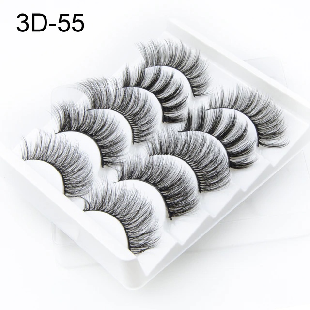 Накладные ресницы Nagaraku 3D-55 накладные ресницы пучки nesurabeauty 20d 01 c mix 10 11 12 mm многоразовые