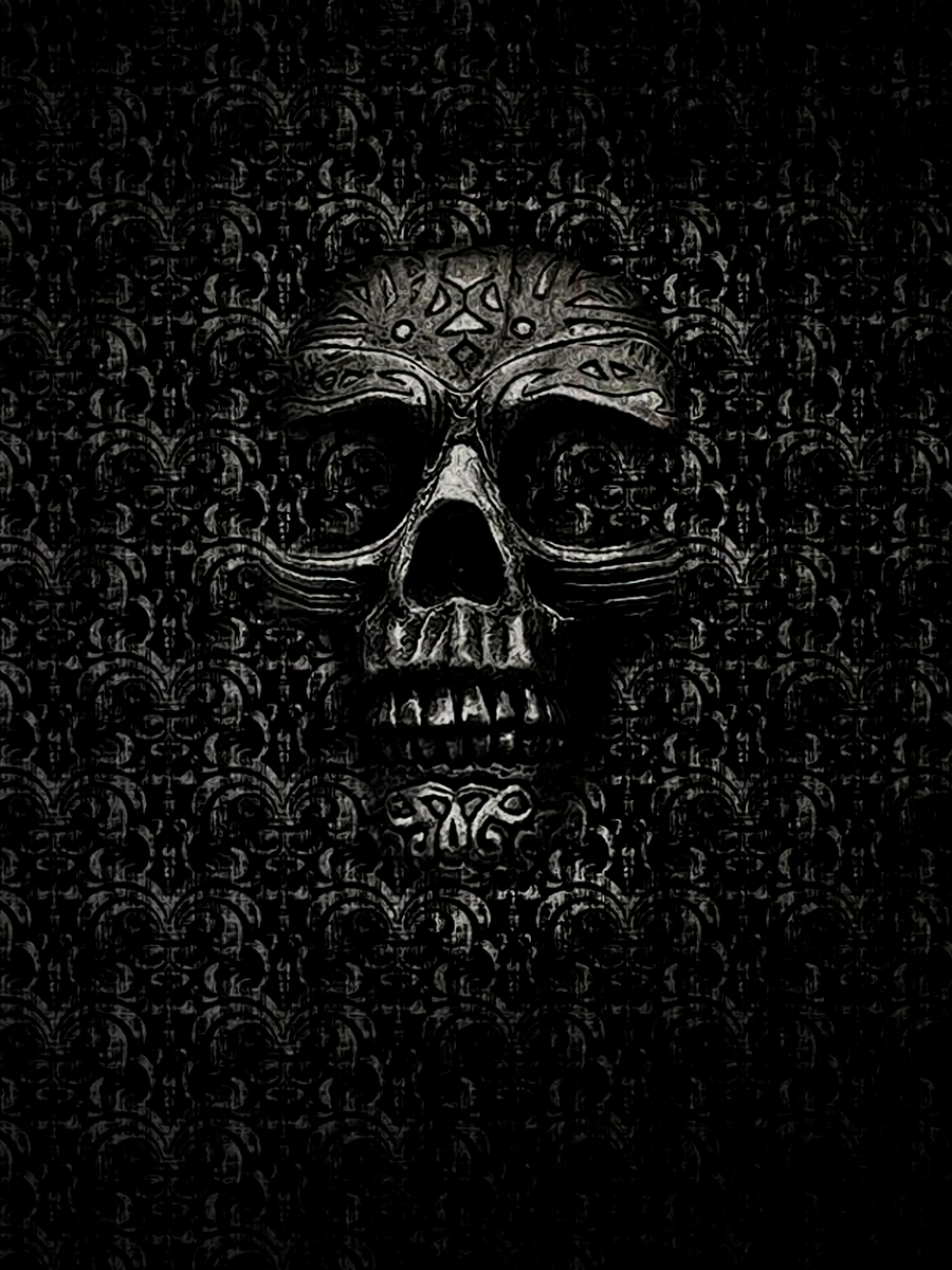 

Постер DRABS А2 Black Skull череп
