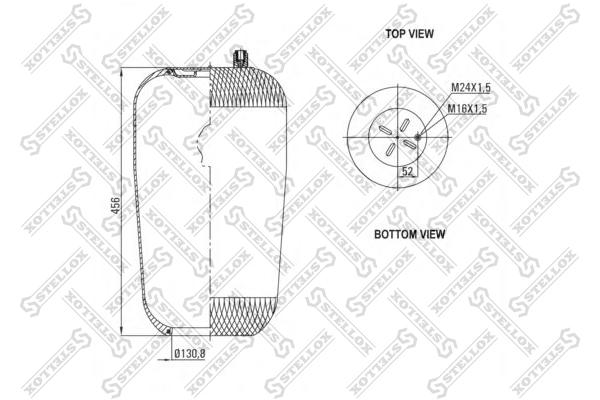 

STELLOX Пневмоподушка кабины STELLOX 8400142sx