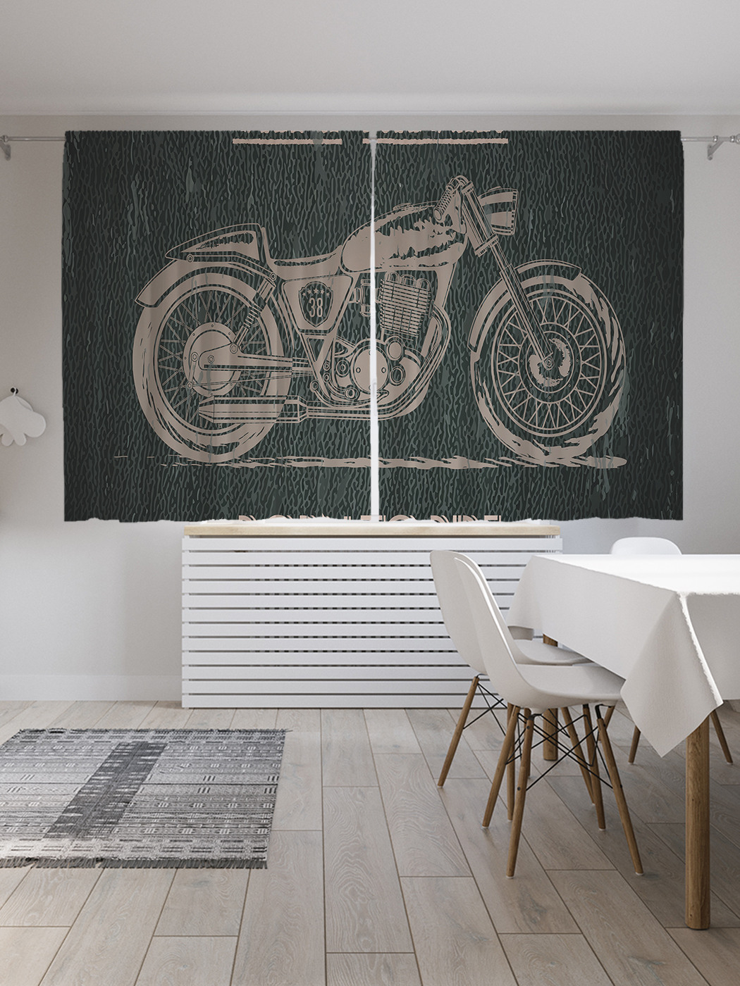 

Шторы JoyArty с фотопечатью "Рожденный для езды" из сатена, 290х180 см, Рожденный для езды