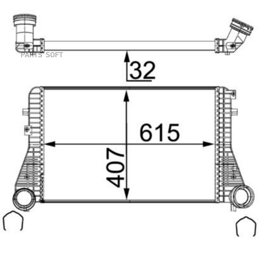 Интеркулер AUDI A3 / VW GOLF