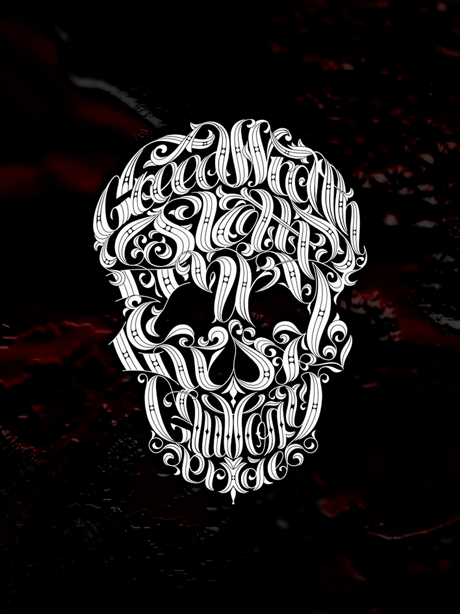 

Постер DRABS А2 Lettering Skull