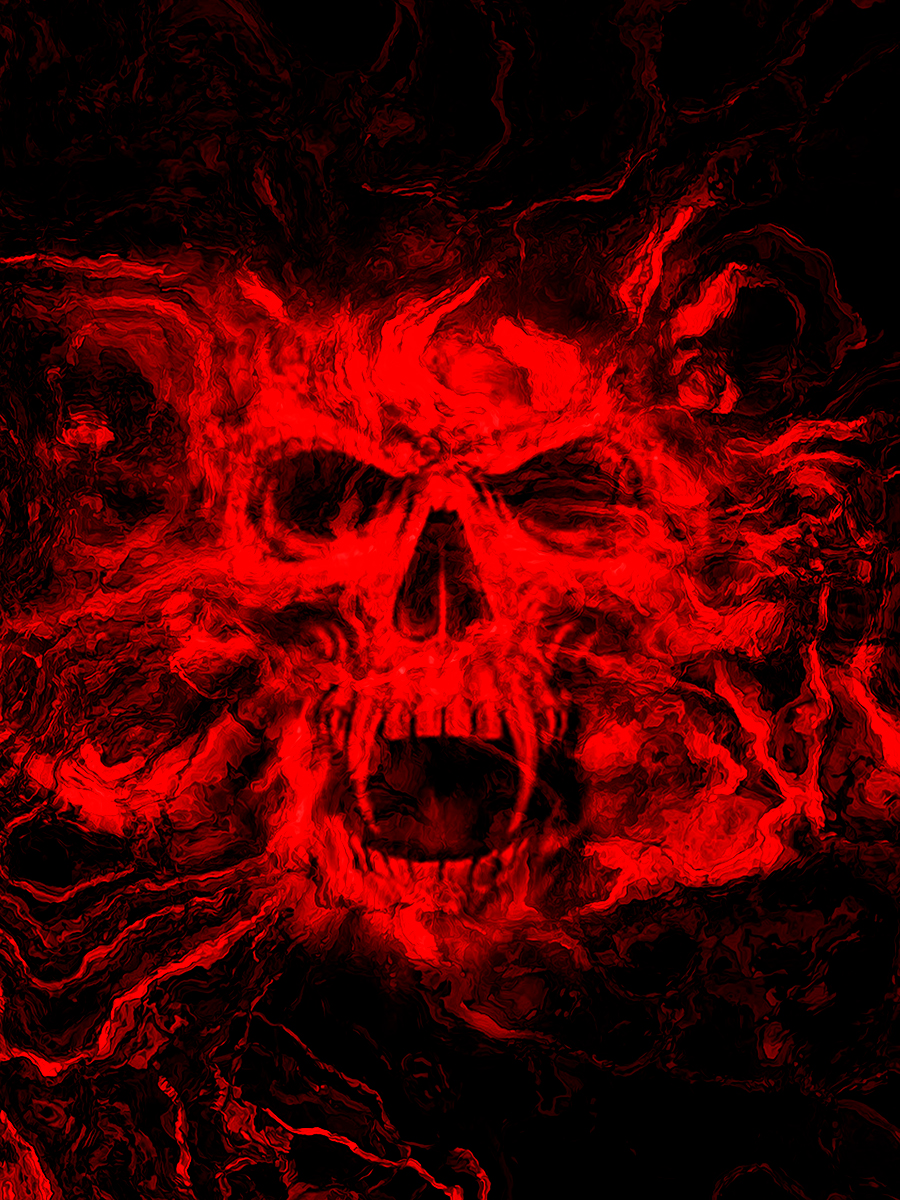 

Постер DRABS А2 Red skull