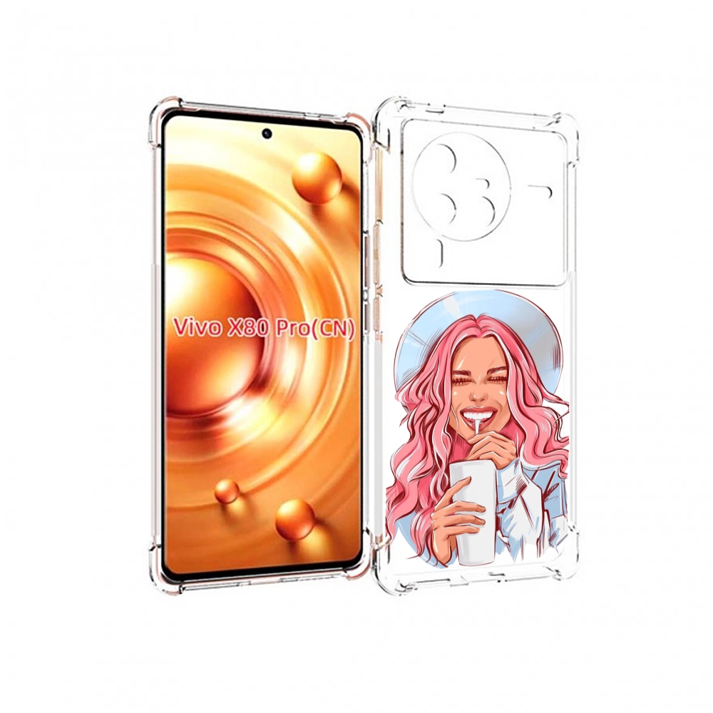 

Чехол MyPads веселая-девушка-модель женский для Vivo X80 Pro, Прозрачный, Tocco
