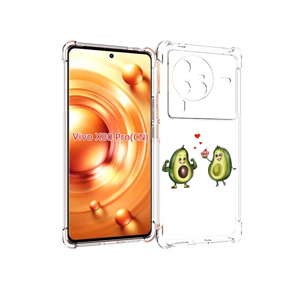 

Чехол MyPads влюбленные-авокадо для Vivo X80 Pro, Прозрачный, Tocco