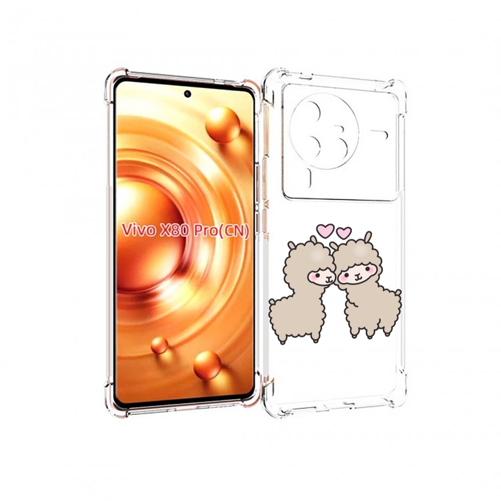 

Чехол MyPads влюбленные-барашки для Vivo X80 Pro, Прозрачный, Tocco